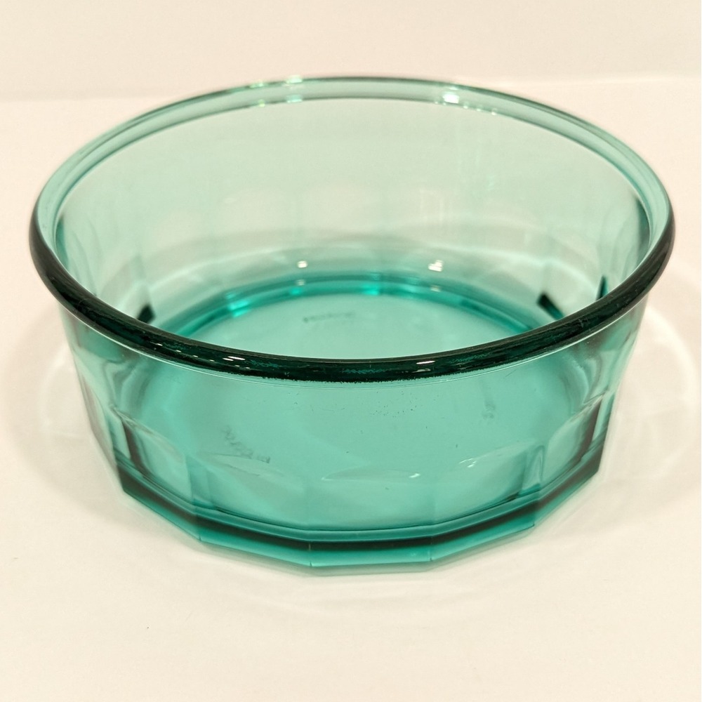 Vintage‎ Arcoroc Teal/Aqua Paneled Glass All-Purpose Bowl Small Made in France